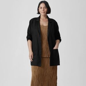 Eileen Fisher Organic Linen Long Blazer